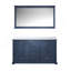 Ensemble de meuble-lavabo double 60 po X P 22 po D, plateau en quartz blanc et Miroir