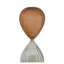 Ensemble de 2 minuteries en verre sablé avec finition cuivre et gris, minuteries sable 30 et 45 minutes