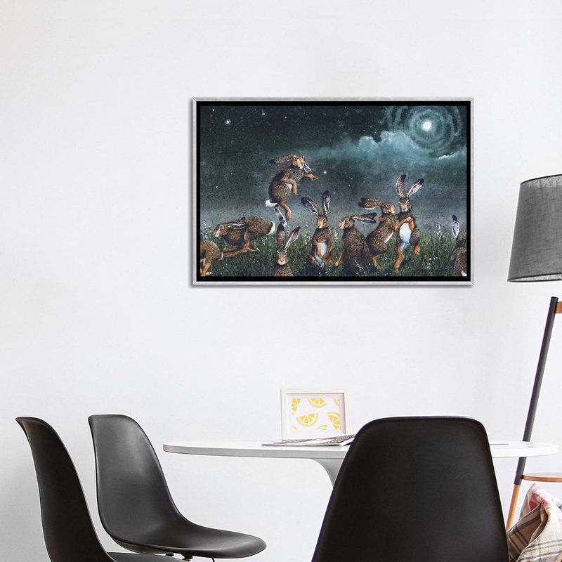 « moondance » par maggie vandewalle-impression, H 26 po x l 40 po x P 1,5 po, Toile avec cadre argenté