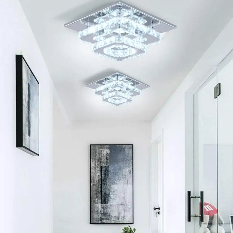 Mini Pendant Light LED Crystal Pendant Light 2-Layer Embedded Pendant Light