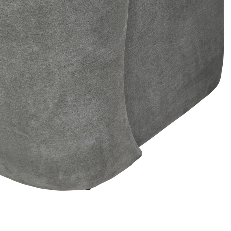 Faouzi Accent Dining Chair W/ Casters, Ivory Polyester