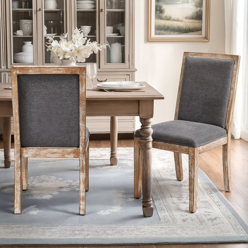 Upholstered Dining Chairs with Casters, Modern Single Sofa Chair with Slient Wheels for living room, Arrived Assembed, Grey