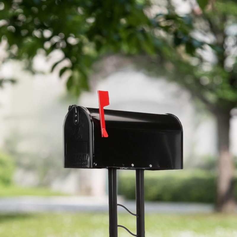 Boîte aux lettres et boîte aux lettres en acier galvanisé Mailbox To Go, MC11KITBAM, noir, capacité moyenne