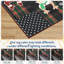 Tapis de Noël lavable - Tapis antidérapant, doux, à poils courts, résistant aux taches pour le couloir, la lessive et la cuisine (rouge)-2061142357