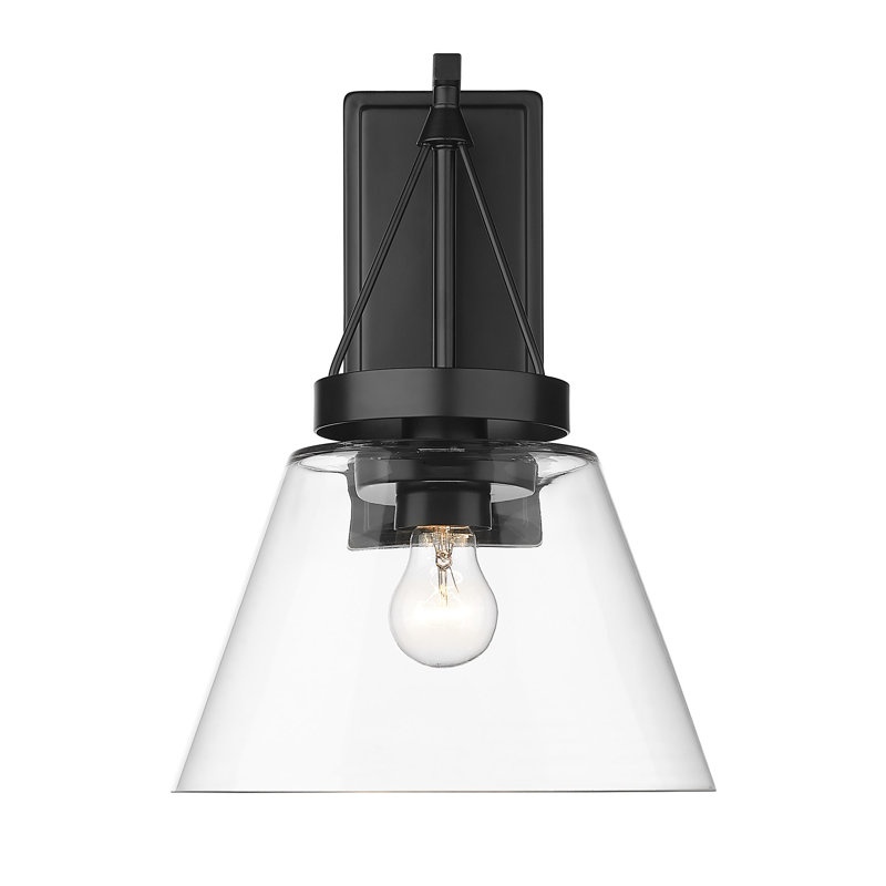 Quentine Steel Spotlight, Clear Glass
