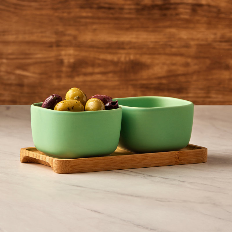 Share Square Bowls, Green