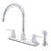 Kingston Brass Concord Two-Handle 4-Hole 8" Centerset Kitchen Faucet with Side Sprayer