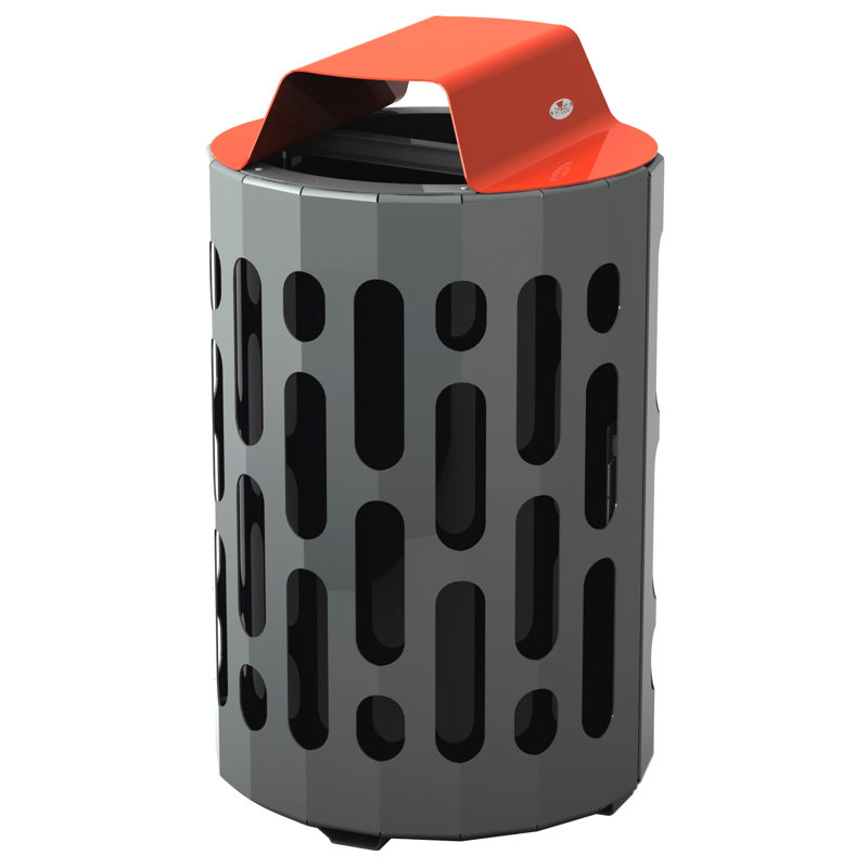 Poubelle 42 gallons, Rouge
