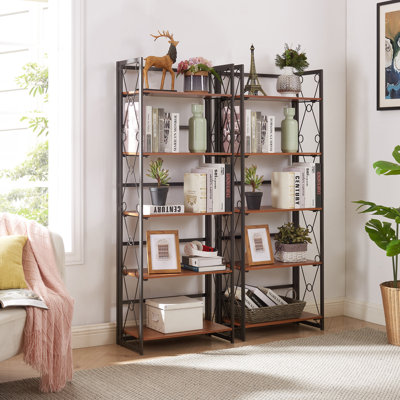 62" H x 24" W Iron Etagere Bookcase