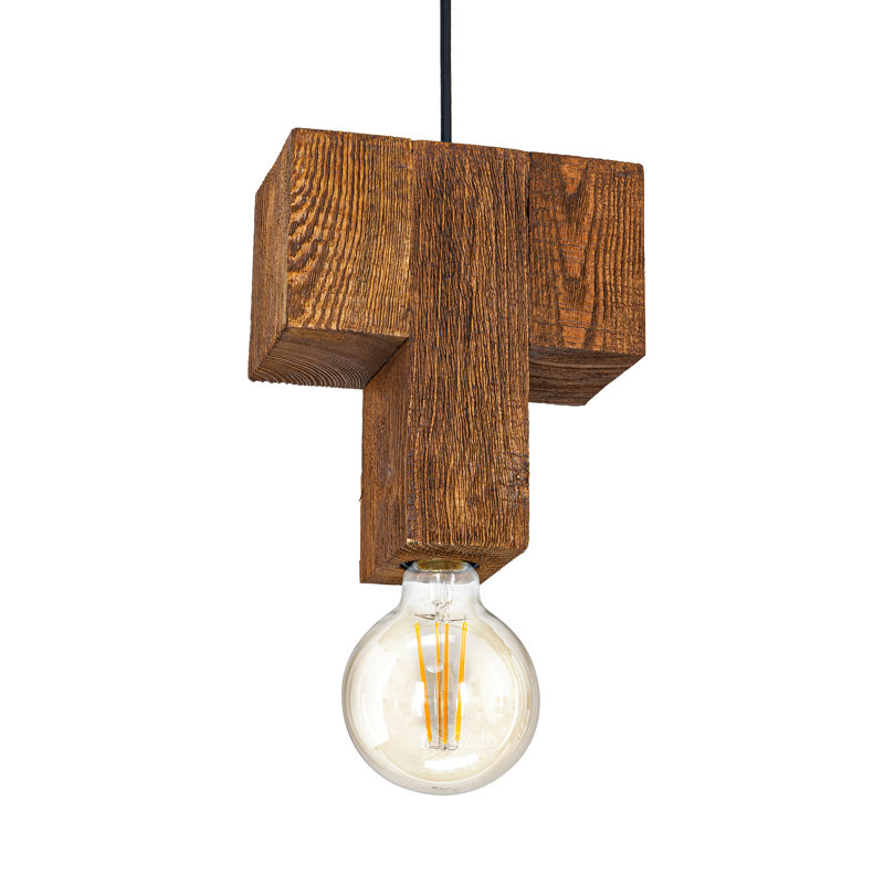 Ehlert 1 - Light Single Pendant, Rustic Satin Oak