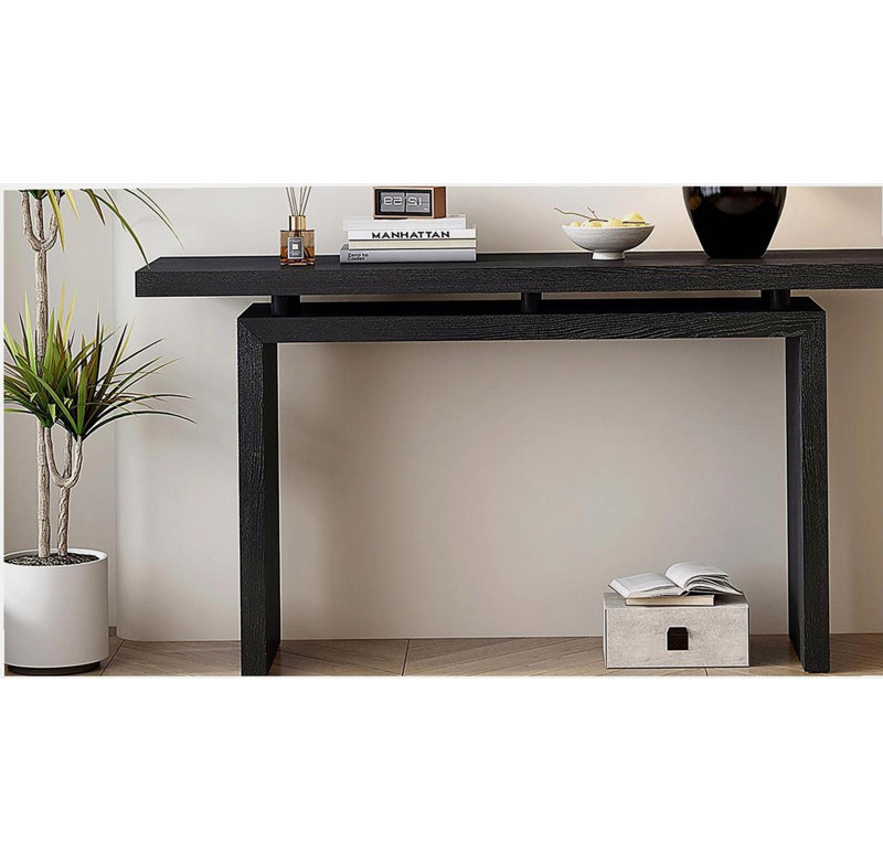 Console de conception unique, style simple et moderne, avec un plateau de table astucieux, convenant à un vestibule, un couloir, un salon, un vestibule