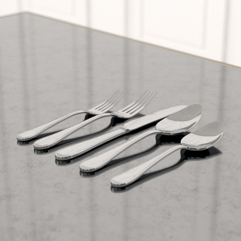 Mademoiselle 20 Piece Stainless Steel Flatware Set, Service for 4