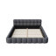Bubble Tufted Upholstered Bed Frame with Slatted Base, Tatami Bed with Headboard, Low Padded Bed, Linen, No Mattress-1118504688-1298045813