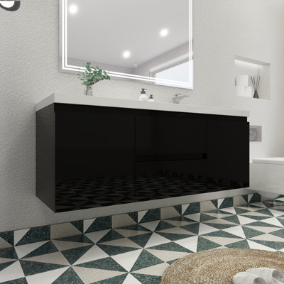 Single Bathroom Vanity with Acrylic Top