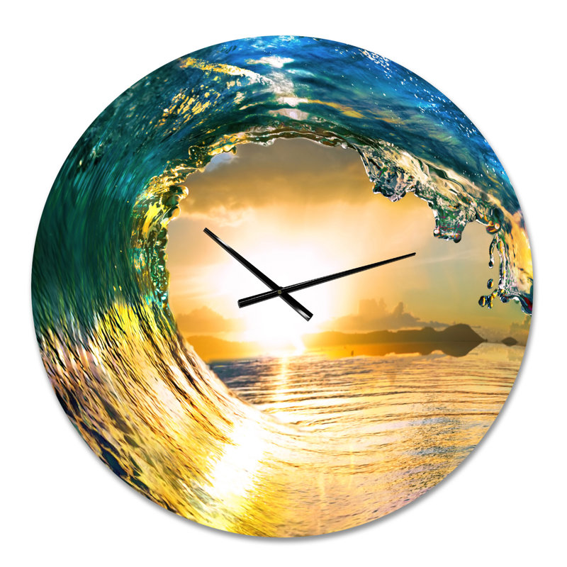 Horloge murale nautique et côtière multicolore, Surdimensionné