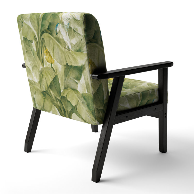 'Friede - Tropical Canopy II Green - Upholstered Traditional Accent Arm Chair