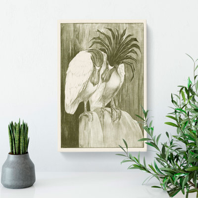 Two Barge Herons by Theo Van Hoytema - Wrapped Canvas