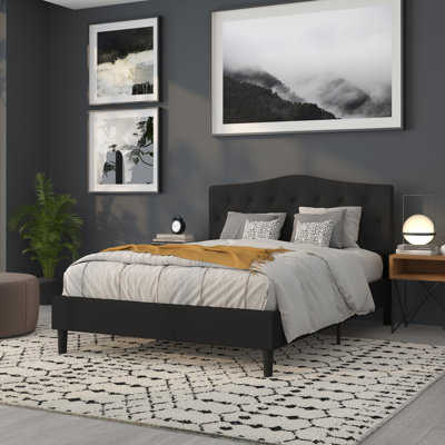 Ciriaca Arched Button Tufted Upholstered Headboard