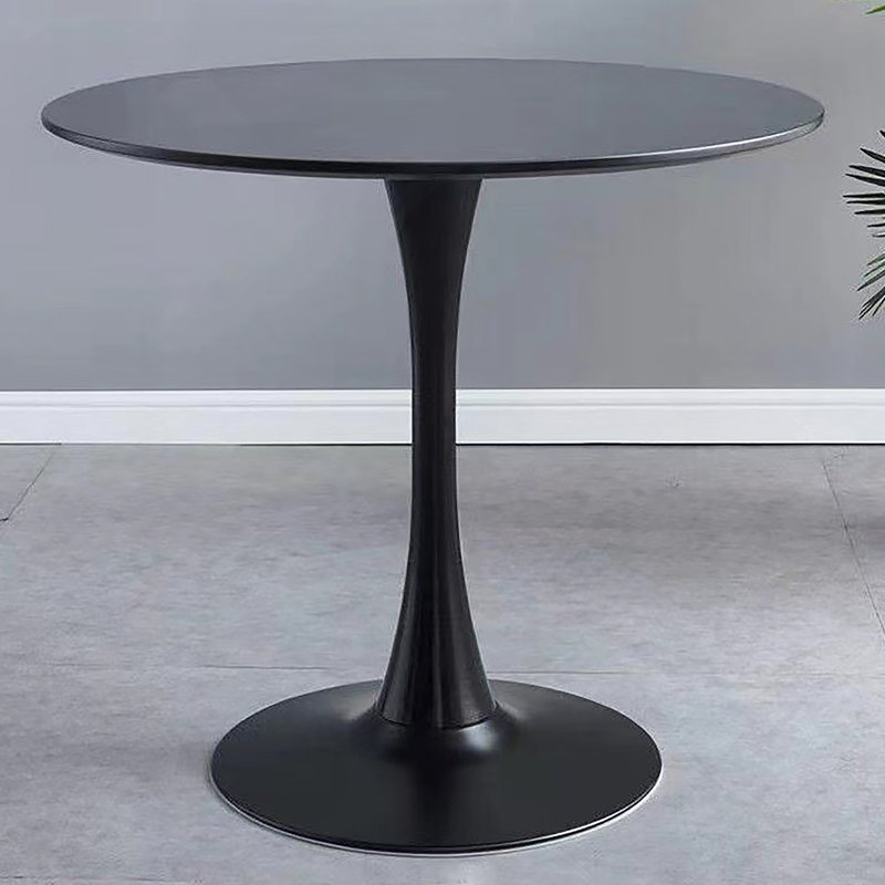 Gedin Round Living Room Dining Table, Black, 29.1" H x 23.6" Lx 23.6" W, Black