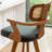 Swivel Upholstered Cane Back Bar Stools-592409354-592409349