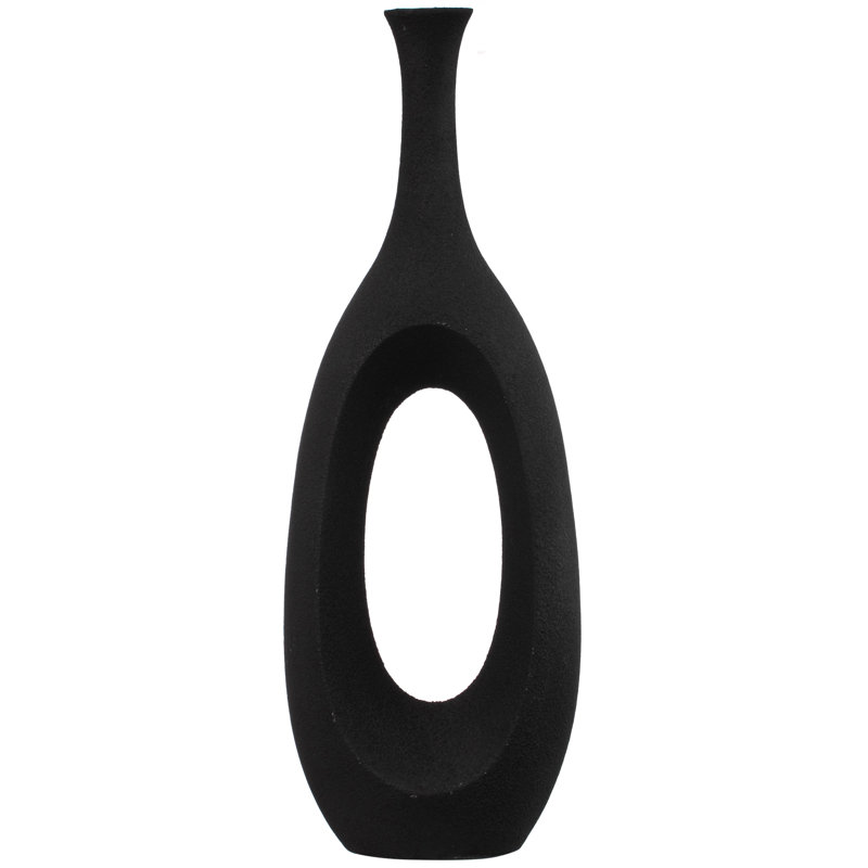 Frosted Black Fiberglass Tall Floor Vase - Decorative Vase For Modern Home Decor, Perfect For Living Room, Home Office, Bedroom, Kitchen, Coffee Bar, Farmhouse Decor, And Wedding Centerpieces