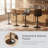 Modern Upholstered Swivel 26.2”H Faux Leather Adjustable Height Barstools with Footrest, for Bar, Kitchen, Dining Room-1438947044