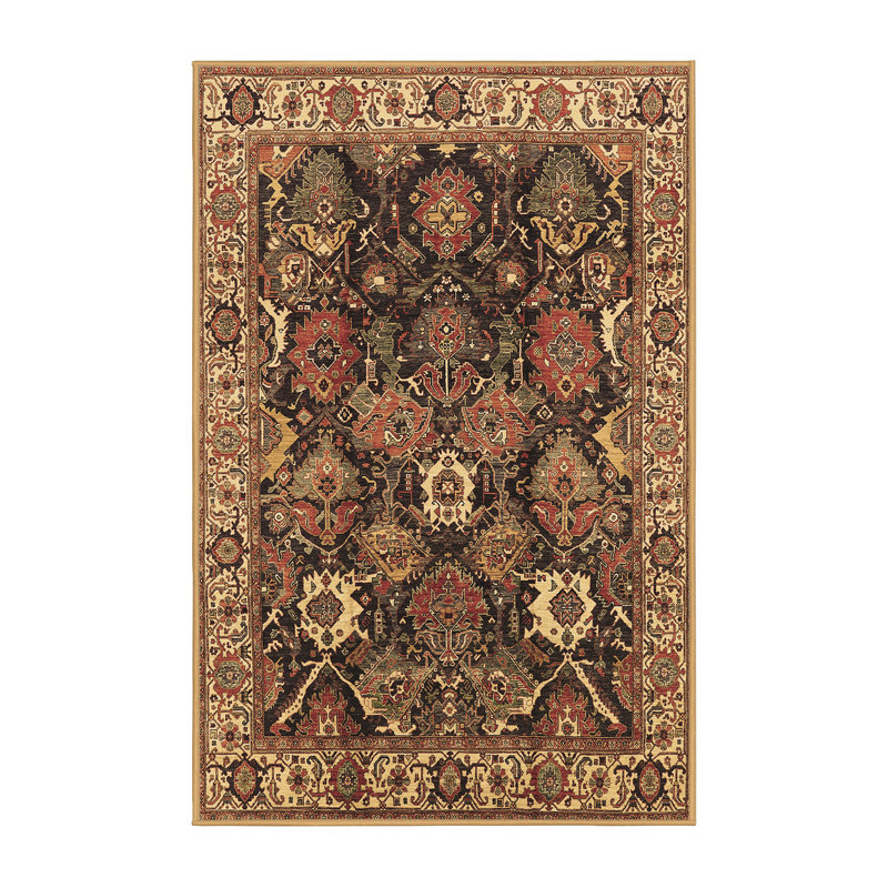 Hansraj Performance Oriental Indoor Rug, Rectangle 2' x 3'