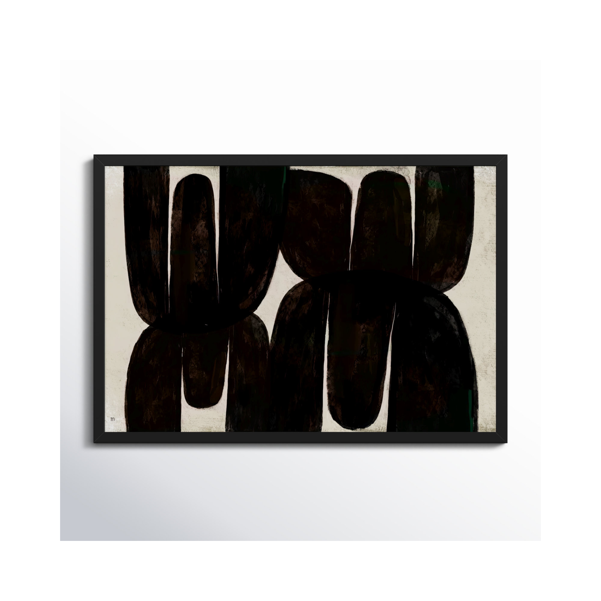 Stretched by StudioM, Black, 26.5" H x 38" W x 1.25" D