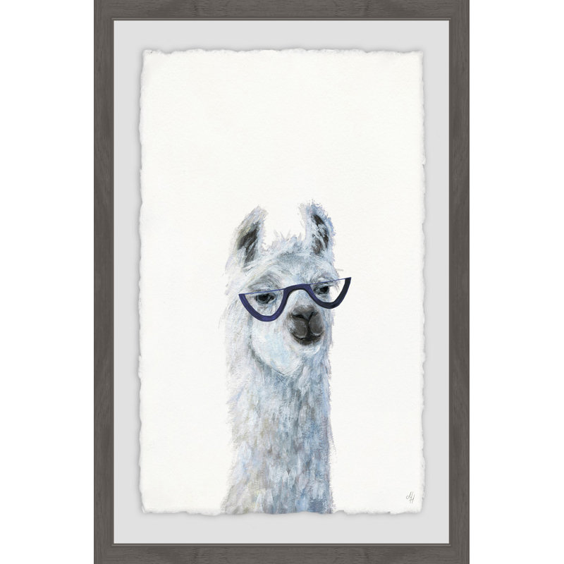 Totten «Posh Llama», reproduction encadrée, H 24 po x l 16 po x P 1,5 po