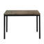 Bureau d'ordinateur rectangulaire en bois massif de 47 pouces avec pieds en acier noir et gris froid