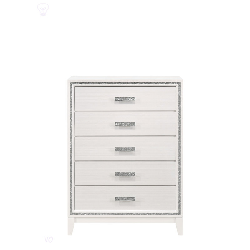 Commode vieillie Haiden, Blanc