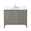 Ensemble de meuble-lavabo autoportant à simple cuve 42 po avec plateau en marbre Lavallon-105245166-105245172