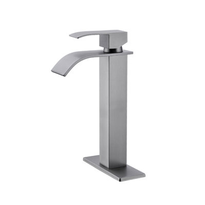 Robinet de lavabo pour salle de bain à poignée simple Waterfall Spout