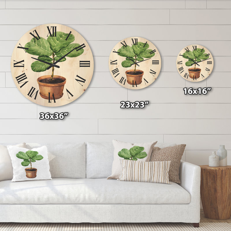 Horloge murale Ficus Lyre, Grand