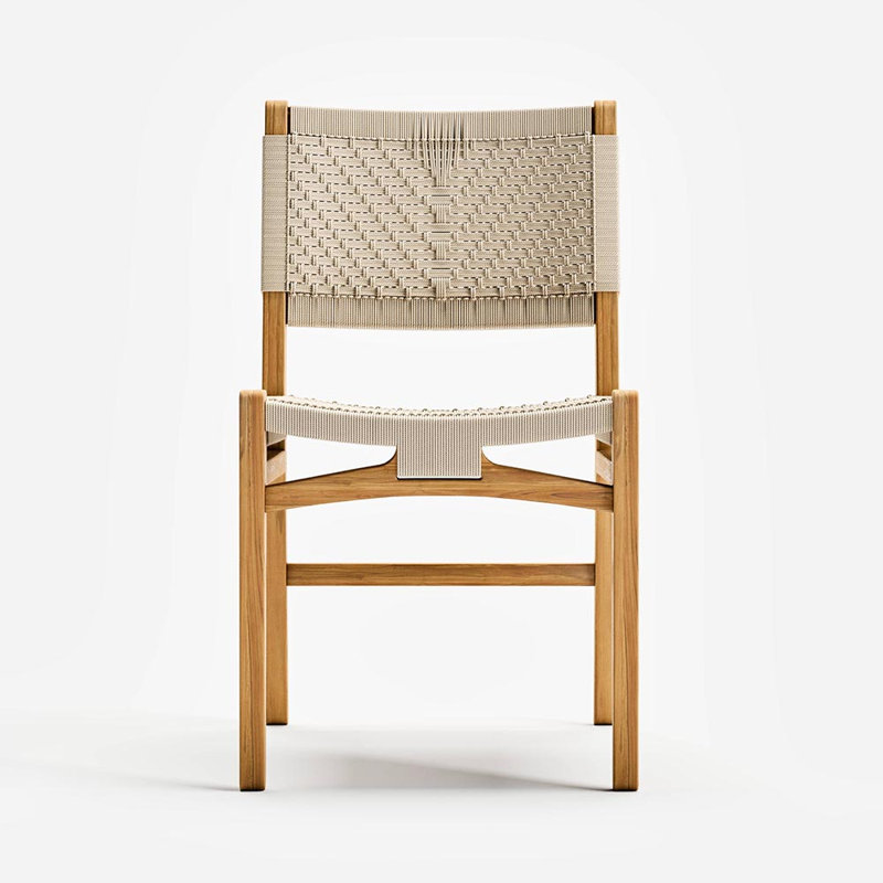 Chontales Dining Chair, Naturaline V Braided Cord, Teak