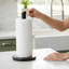 Stainless Steel Freestanding Organizer Stand: Matte Black Finish, Ideal For Large Rolls In Kitchen & Bathroom