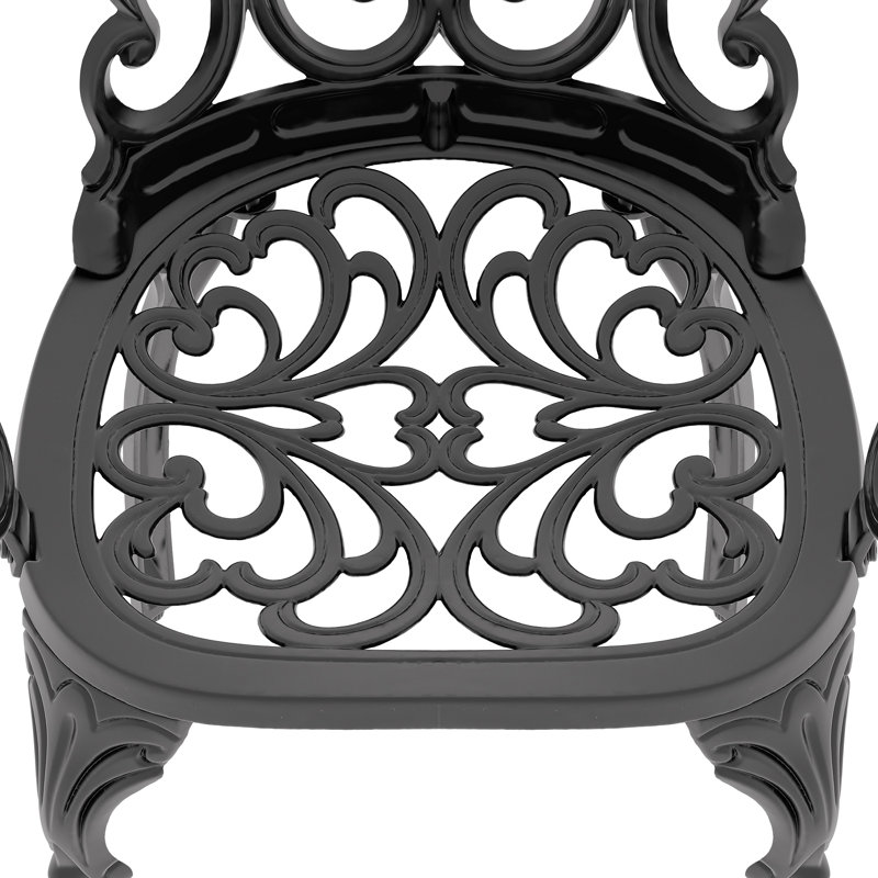 Ensemble de 3 pièces de mobilier de patio en aluminium moulé avec coussins