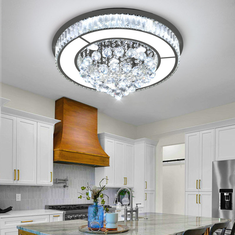 Modern Crystal Chandelier For Dining Room Black, Matte Black