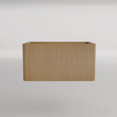 Etna30w-306 Etna 30" Striped Natural Oak Bathroom Vanity, Wall Mounted Floating Bathroom Vanity For Modern Bathroom, Kd