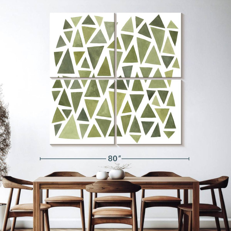 Avery Celadon Geometry I, 74" H x 74" W