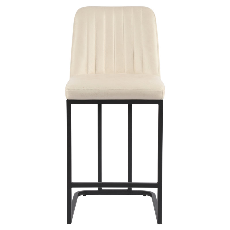 Tabouret de comptoir 24,8 po Irvona, Beige PU-like Fabric