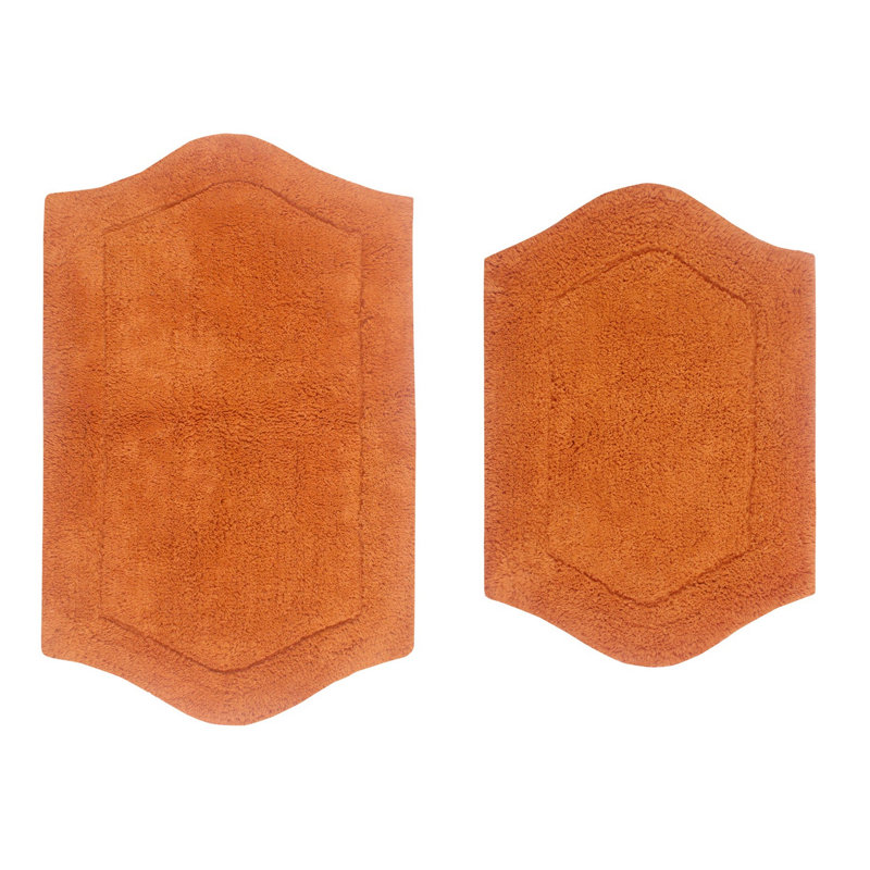 Ensemble de 2 tapis de bain Morissette (17 po x 24 po, 21 po x 34 po), Terracotta