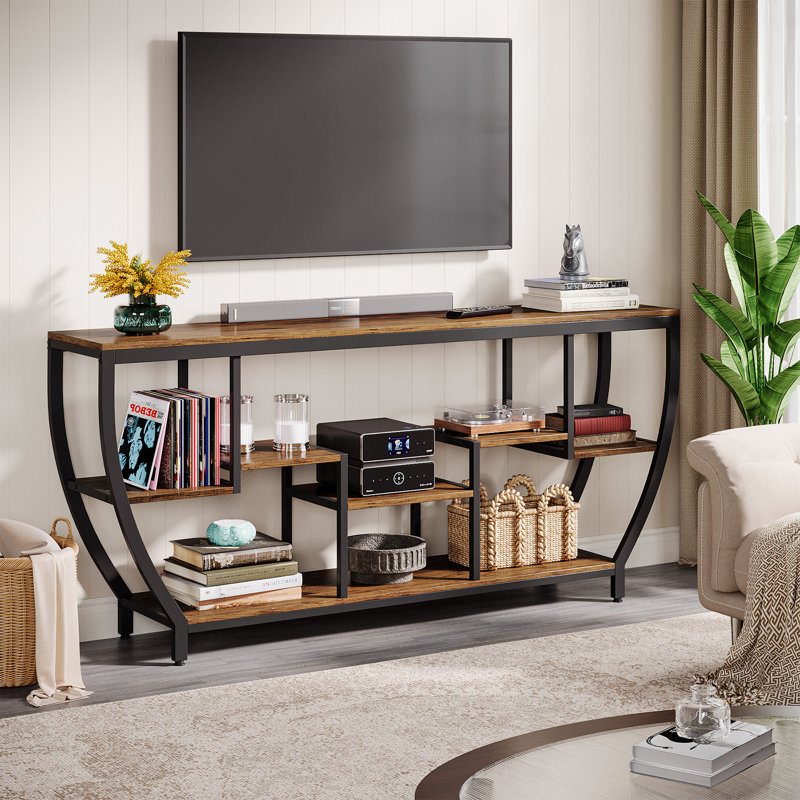 Tv Stand For Tvs Up To 80", Rustic Brown