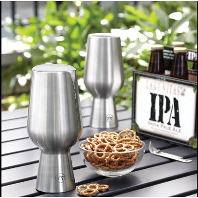 Tennon 18oz. Stainless Steel Pilsner Glass Set