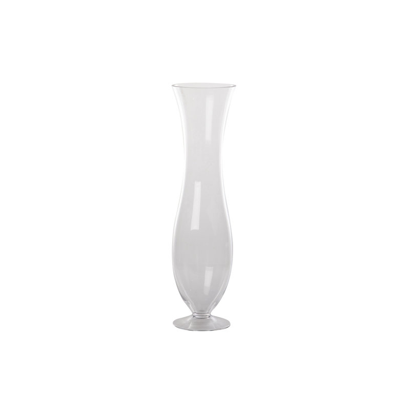 Coosada Glass Table Vase 1, 50cm H x 13.5cm W x 11.5cm D, Clear