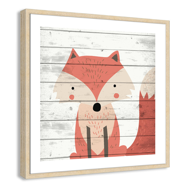 Adhésif décoratif 1 pi Woodland Creatures, Encadré de boîte beige, H 26,5 po x l 26,5 po x P 1,18 po