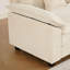 Accoudoir plus large avec 3 sièges (le repose-pieds n'est pas inclus), canapé modulaire moderne, pour la chambre à coucher et un appartement du salon, coussin de siège rembourré à double couche confortable, tissu chenille respirant, beige, Sw5044bg-129420951-129420950