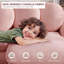 Canapé modulaire 95,3 po à 3 places avec sièges profonds et 6 coussins ronds 95,3 po, rose rosé-123301854