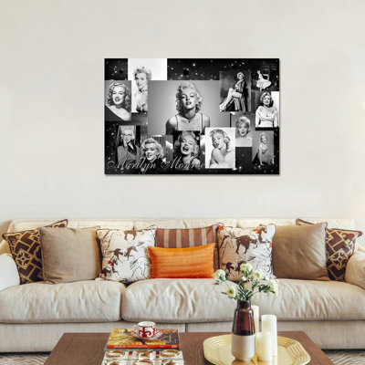 Marilyn Monroe, reproduction d'art sur toile, affiche sur toile encadrée prête à accrocher pour le salon, décoration murale, chambre à coucher, vestiaire, cadre épais de 1,5 pouce