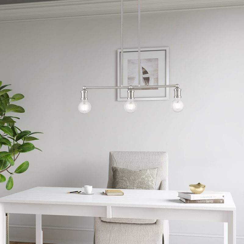 Lustre linéaire Grogan, Nickel brossé